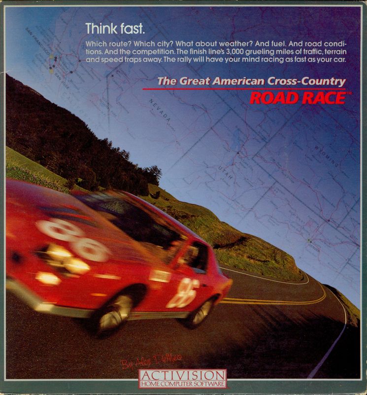 The Great American Cross-Country Road Race box art for Commodore 64